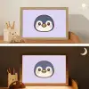Pinguïn - Paars - Schattig Light Box met kabel klein -sfeer3_kind