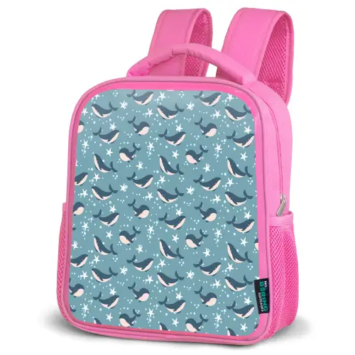 Klein - Oceaan - Walvis - Zeester Kinderrugzak - Roze middel 863 -schuin
