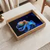 Octopus - Stippen - Blauw - Zee Dienblad Rechthoek middel -sfeer1