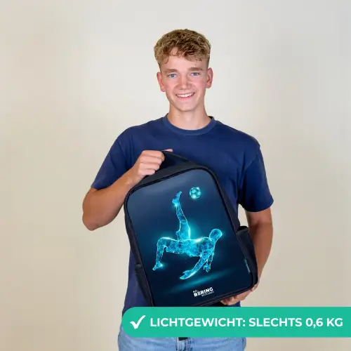 Omhaal in blauw neonvoetbal Rugzak - Zwart middel -sfeer7_NL