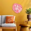 Zebra - Pink - Verf Wandcirkel Organisch Forex 3mm klein -sfeer4