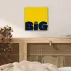 Geel - Think big - Grafisch aluminium wit klein -sfeer3