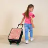 Koraal kleurenbogen Kinderkoffer - Zwart klein -sfeer1