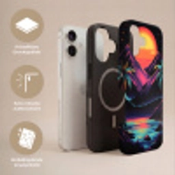 Palmbomen - Neonbergen - Sterrenhemel - Zon Toughcase MagSafe Apple iPhone 17 klein -USP_Lagen_DE