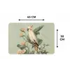 Gele kuifkaketoe - paradijsvogelbloemen - Groen Placemat vinyl groot -specs