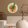 Dinosaurus - Groen - Planten - Cirkel Wandcirkel behangsticker klein -sfeer1