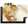 Granen - Hout - Kom - Beige Inductie beschemer met haakjes klein -3d