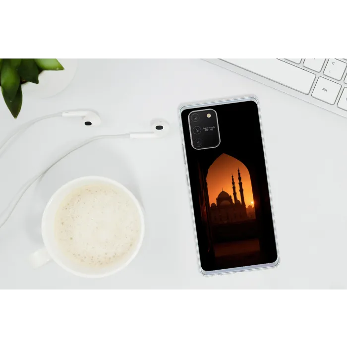 Moskee - Oranje lucht - Islamitisch Telefoonhoesje Samsung Galaxy S10 Lite klein -oordopS10Lite