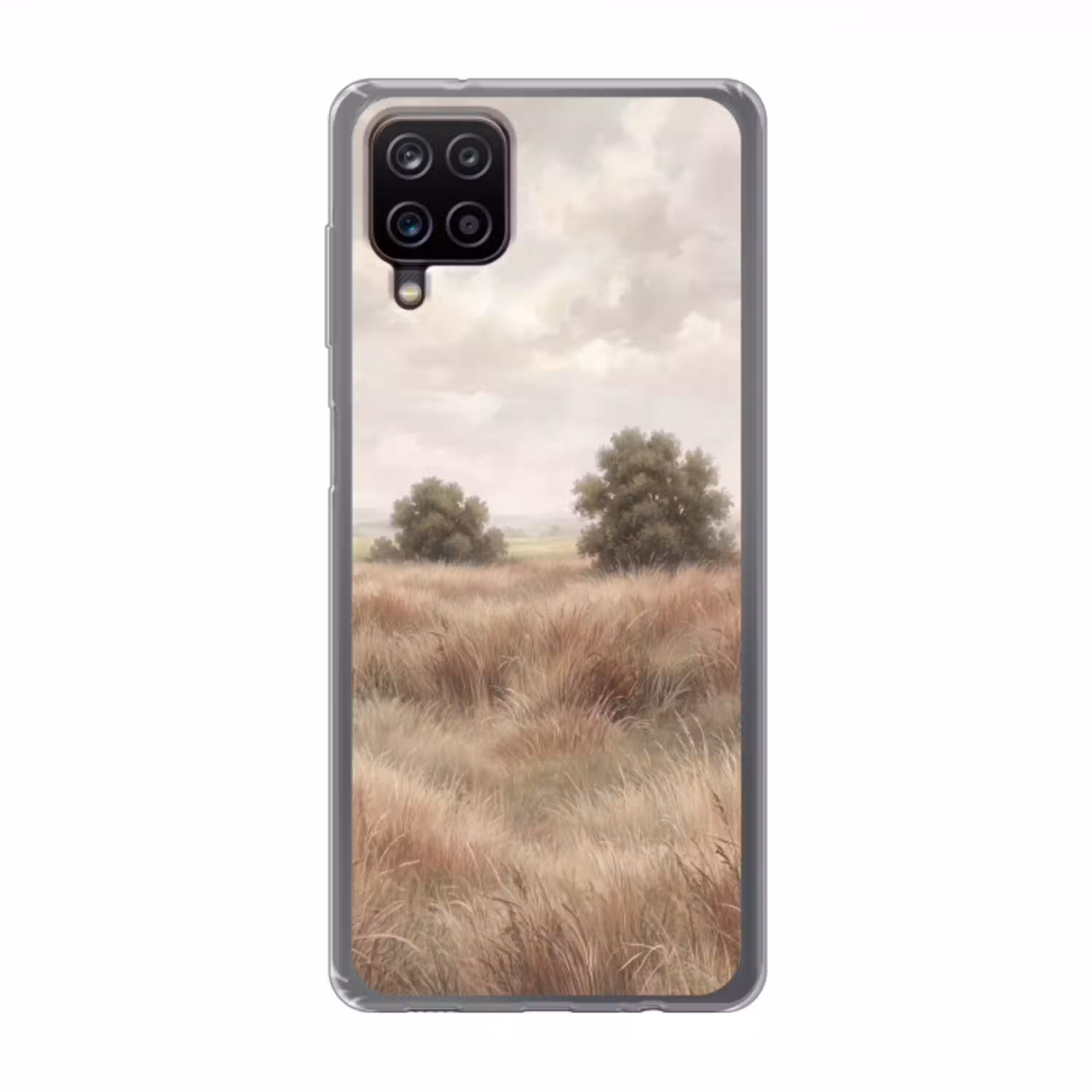 Landschap - Minimalistisch - Beige Telefoonhoesje Samsung Galaxy A12 klein -3d