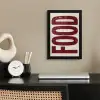 Eten - Japandi - Rood - Decoratie fotolijst zwart zonder passe partout klein -sfeer1