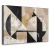 Abstract - Modern - Geometrisch - Pastel Textielframe zwart klein -3d