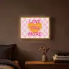 Valentijn - Love - Roze - Oranje Light Box met batterij (Wandlamp) middel -sfeer4
