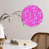 Stippen - Mint - Neon - Fuchsia Wandcirkel plexiglas klein 852 -sfeer4