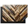 Geschroeid Hout in Visgraat Inductie beschermer vinyl 3mm klein -3d