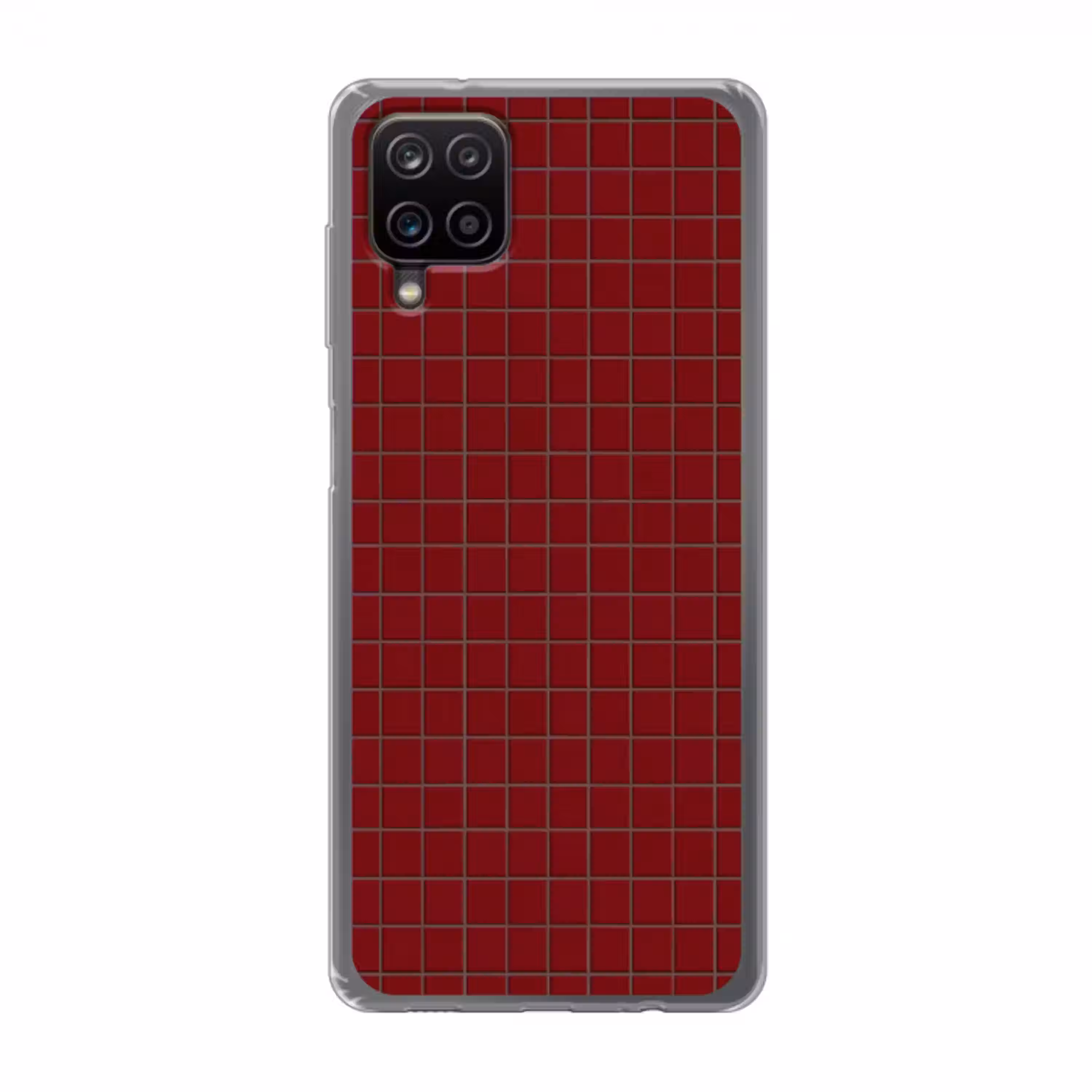 Patroon - Tegels - Burgundy Telefoonhoesje Samsung Galaxy A12 klein 372 -3d