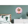Tulpen - Vaas - Strepen - Paars Wandcirkel aluminium klein -slaapkamer