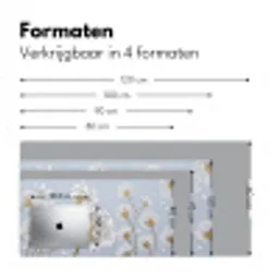 Illustratie - Bloemen - Blauw Muismat XXL klein -sfeer5