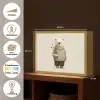 Knuffelbeer - Oranje bloemen - Vriendelijk Light Box met batterij (Wandlamp kind) middel -USP_websiteoverzichtNL