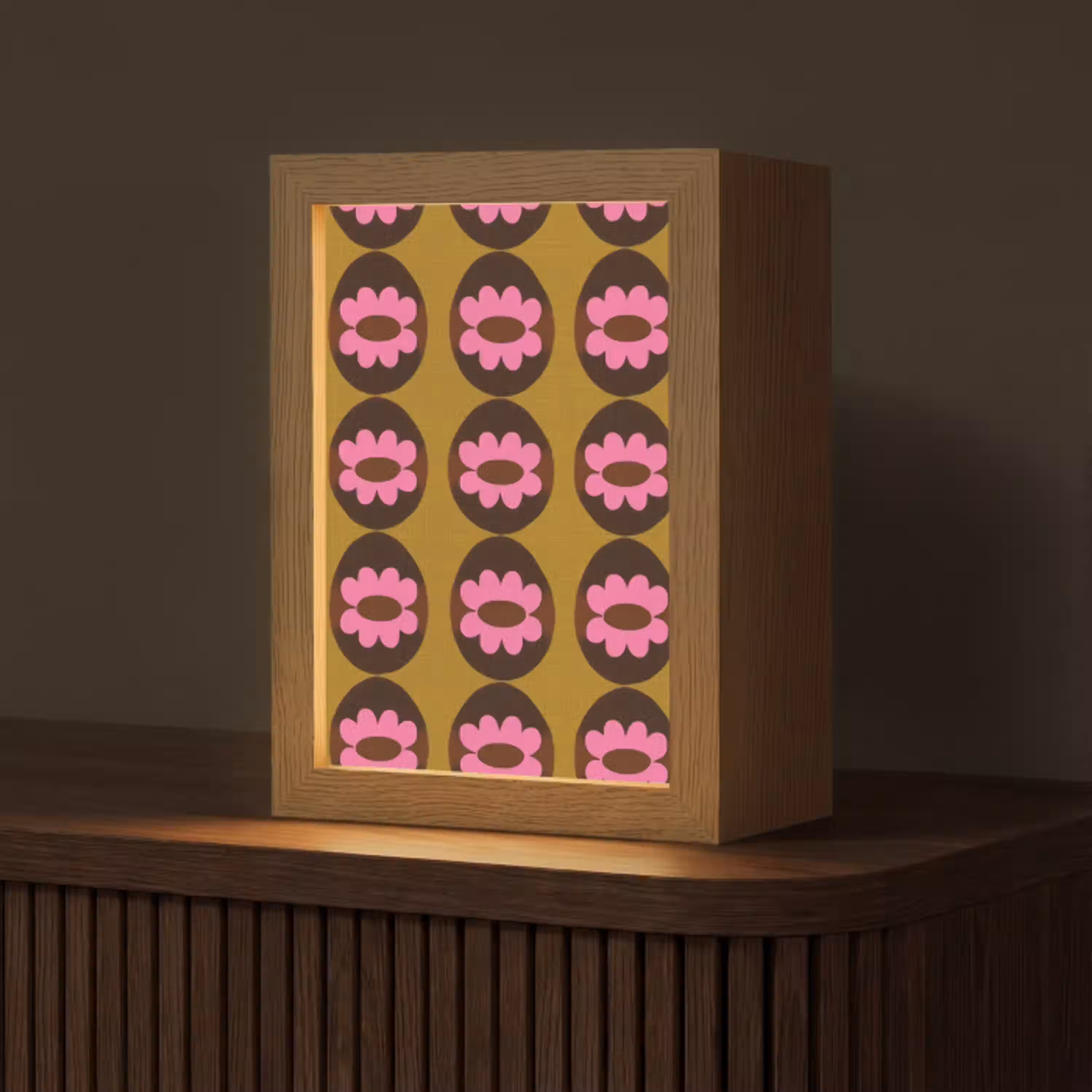 Grafisch - Patroon - Kleurrijk Light Box met kabel (Tafellamp) klein 925 -z3d_website