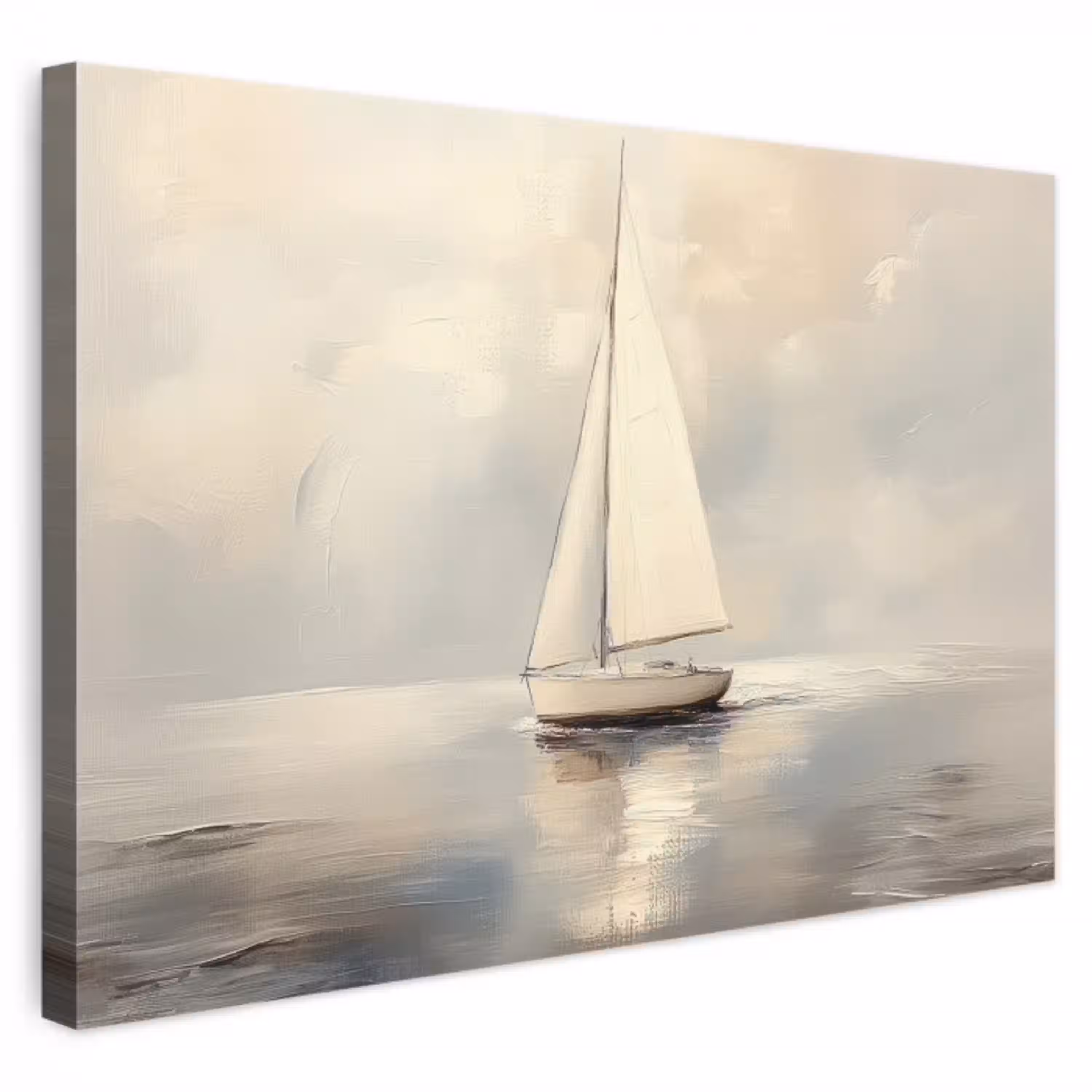 Zeilschip - Zee - Bewolkt canvas 2cm klein -3d