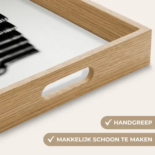 Wijnflessen - Zwart - Minimalistisch Dienblad Rechthoek middel -USP_HandgreepNL