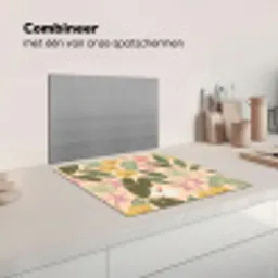 Patroon - Bloemen - Kleurrijk Inductie beschermer vinyl 3mm middel -wsfeer7_website
