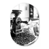 Koffiemolen - Gemalen - Vintage Wandcirkel Ovaal Glas middel -3d