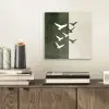 Japandi - Vogel - Groen aluminium wit klein -sfeer1