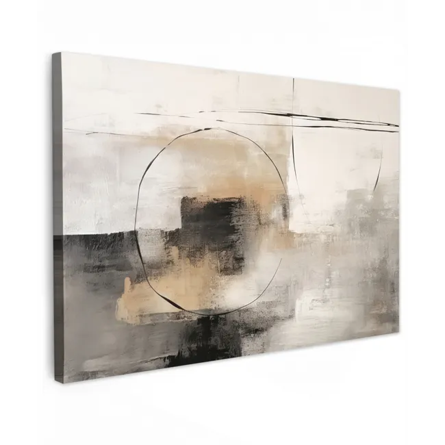 Kunst - Abstract - Grijs - Industrieel canvas 2cm klein -z3d