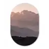 Panorama - Landschap - Bergen Wandcirkel Ovaal Forex klein -3d