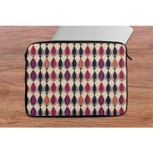 Vintage - Retro - Kleurrijk laptophoes neopreen klein 279 -tafel