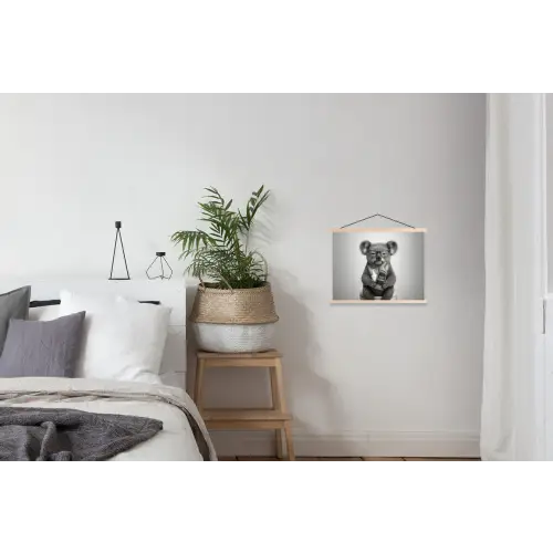 Koala - Bril - Toilet textielposter latten blank klein -woonkamer