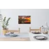 Boeddha beelden - Zonsondergang - Water - Boeddhisme Muursticker klein -eettafel
