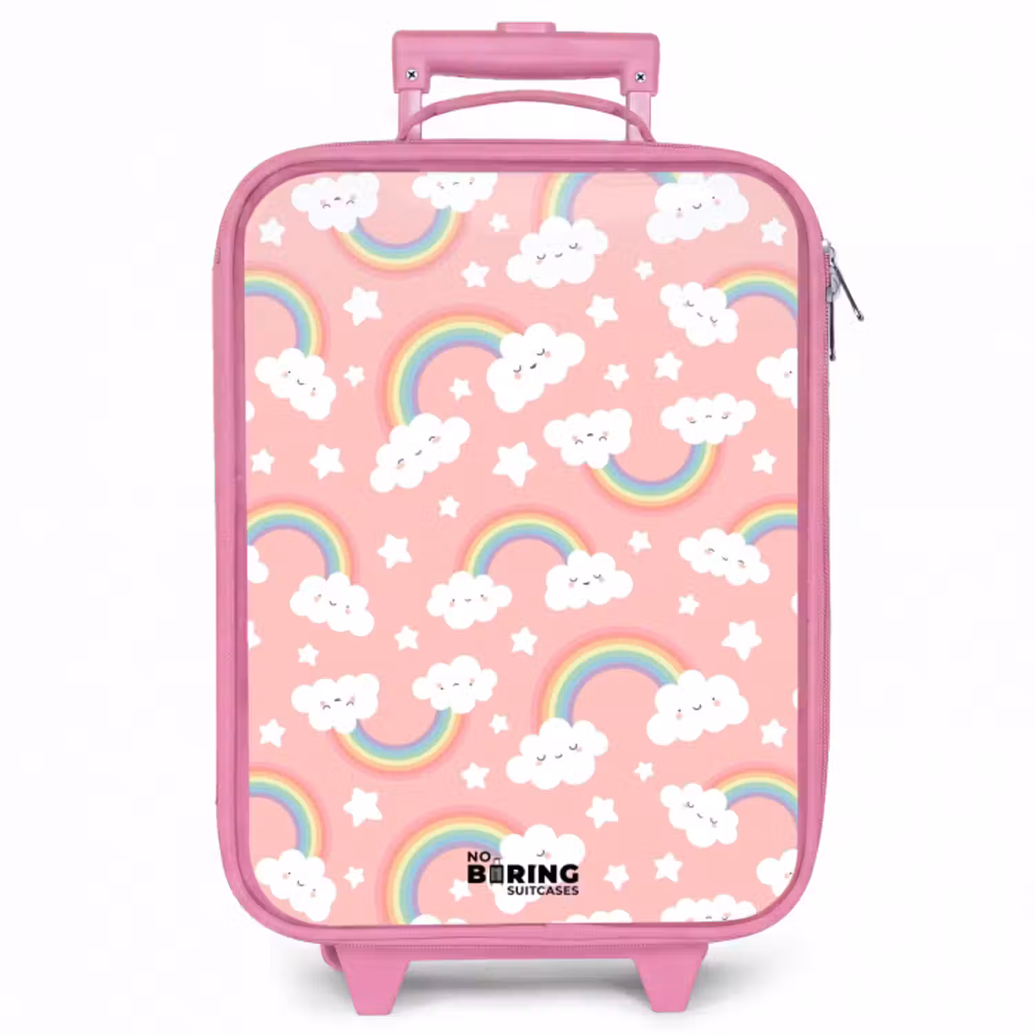 Kinderkoffer Rosa - Rosa mit Regenbogenmuster