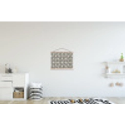 Grafisch - Patroon - Zwart textielposter latten blank klein 122 -kinderkamer