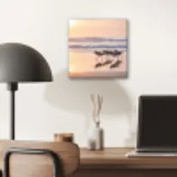 Zee - Vogels - Strand aluminium wit klein -sfeer5