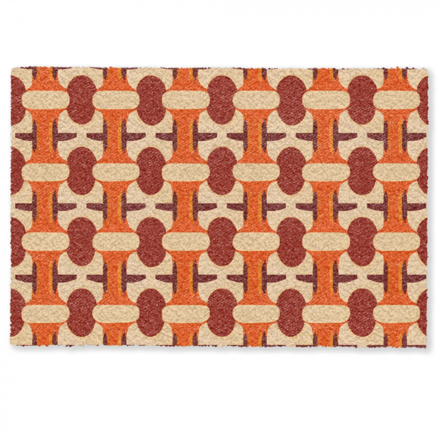 Geometrisch - Retro - Oranje Deurmat klein 898 -zkaufland3d