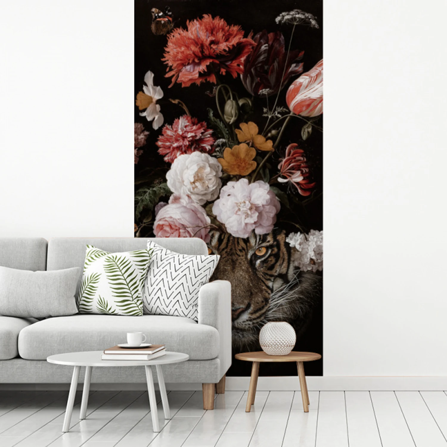 Bloemen - Jan Davidsz de Heem - Tijger - Schilderij - Stilleven - Oude meesters fotobehang vinyl groot -woonkamer