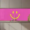 Smiley - Vrolijk - Roze keuken achterwand 2 middel zz_3dshopping