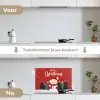 Kerstgroet - Sneeuw - Rood keuken achterwand spatscherm klein -voor_na_NL