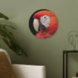 Ara - Portret - Rood Akoestische PET Vilt - Rond klein -sfeer2