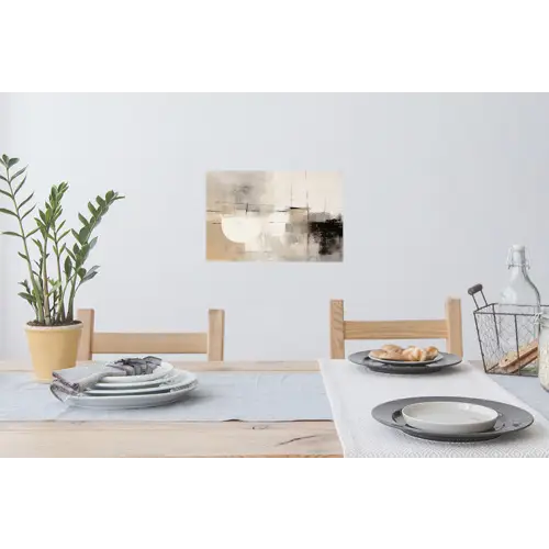 Abstract - Kunst - Grijs Muursticker klein -eettafel