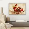 Kerst - Slee - Kerstman canvas 2cm klein -sfeer6
