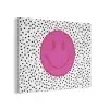 Smiley - Roze - Stippen PET vilt klein -3d