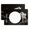Paarden - Zwart - Wit - Kudde Placemat vinyl groot -zzsfeer2_Kitchenyeah-website