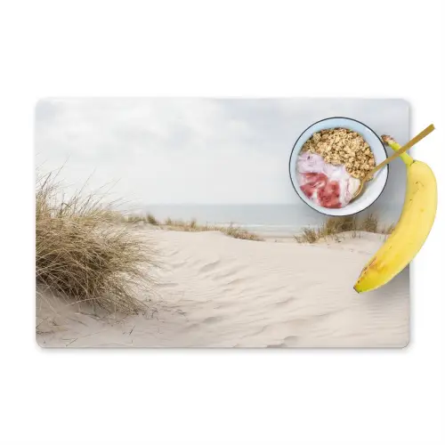 Wolken - Duinlandschap - Zand Placemat vinyl groot -zzzproduct_Kitchenyeah-website