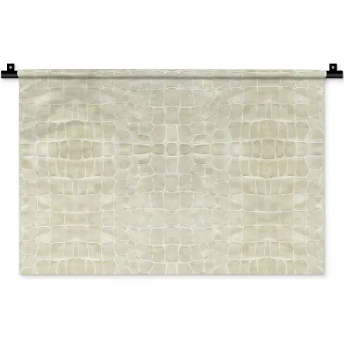 Krokodil - Leer - Zand - Beige Wandkleed katoen klein 269 -zz3d