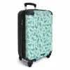 Walvissen patroon blauw groen NBS - Handbagage koffer - Kinderen Unisex middel -productfoto_3d