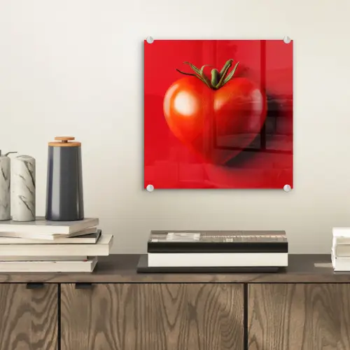 Tomaat - Rood - Hart plexiglas 5mm klein -sfeer1