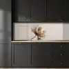Bloem - Beige - Crème keuken achterwand 2 middel -sfeer1